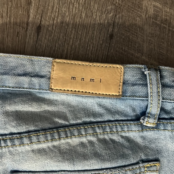 mnml distressed zipper denim - Picture 3 of 4